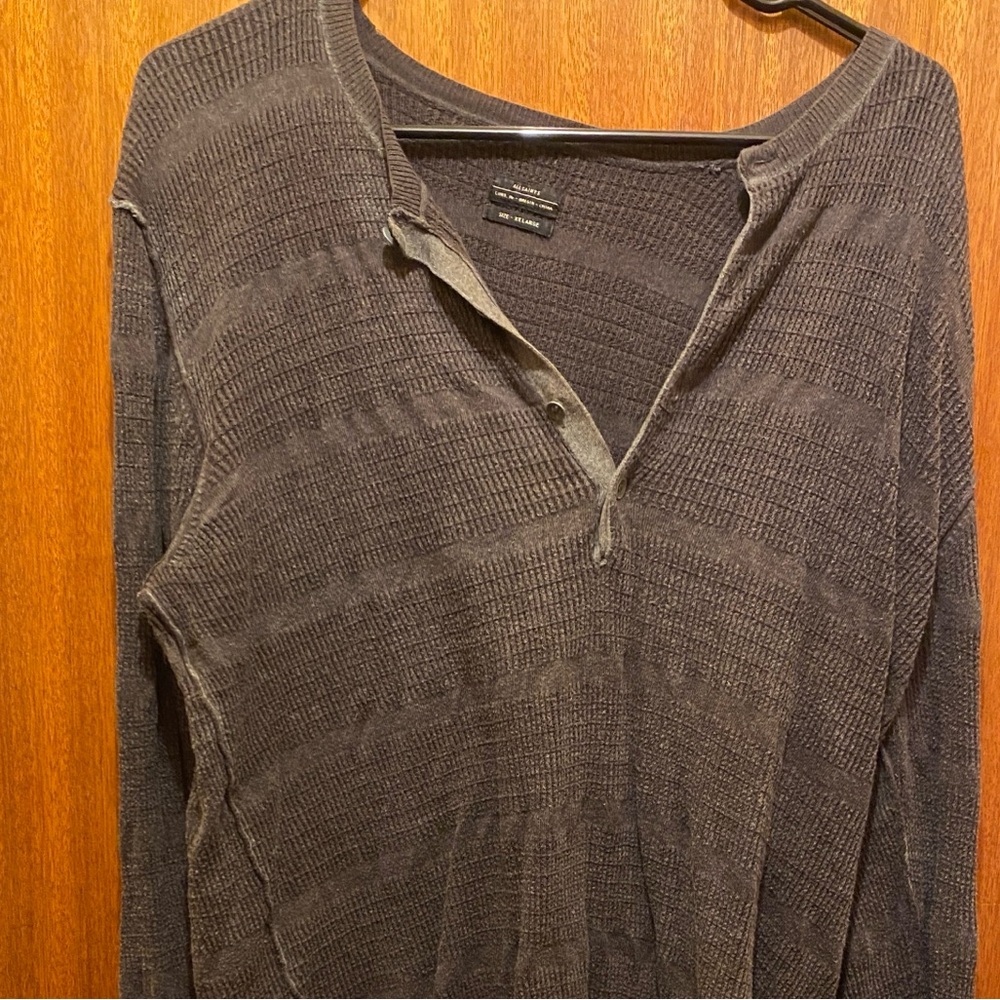 All Saints knitted  long sleeve shirt
